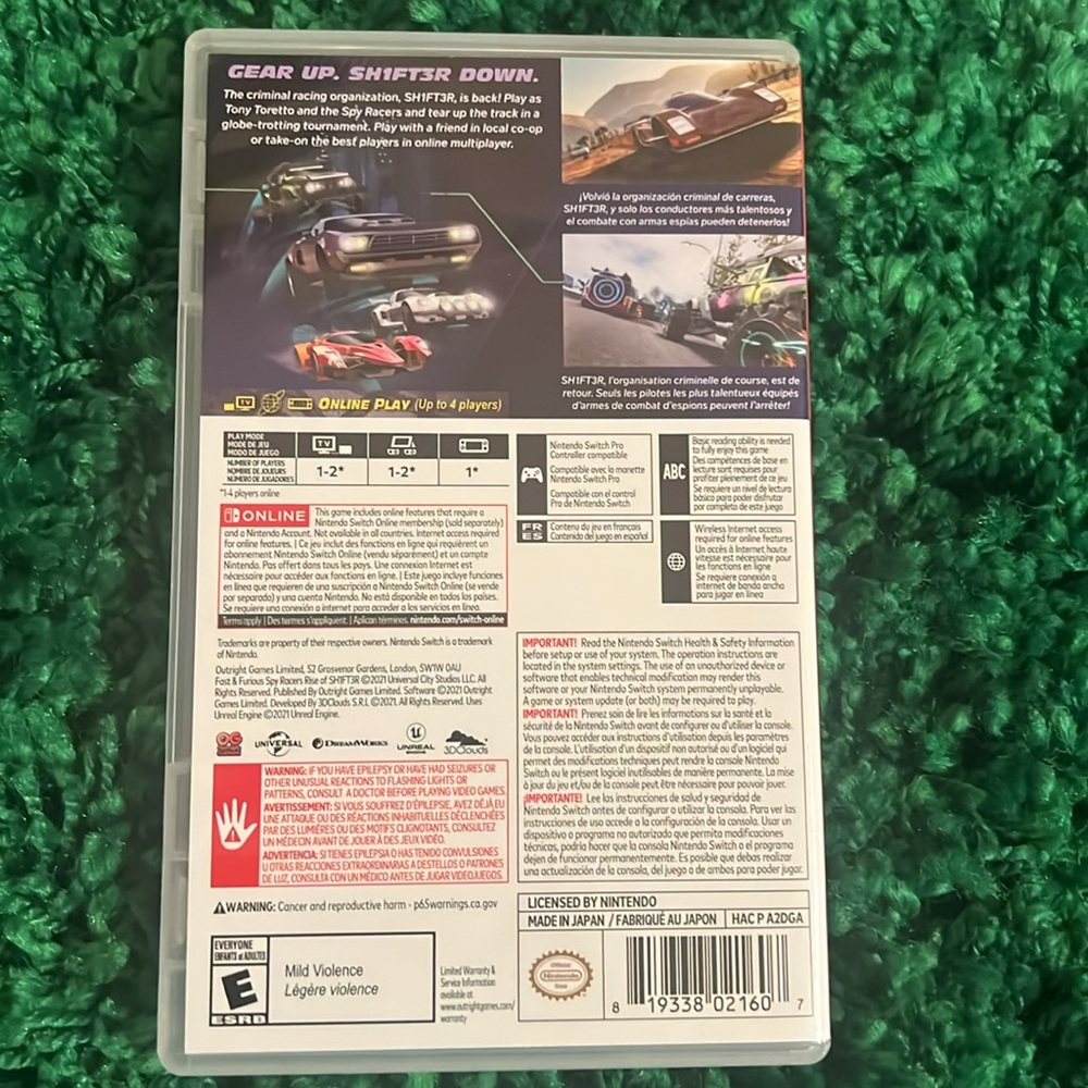 Nintendo Switch Fast & Furious Spy Racers Game - Picture 3 of 3